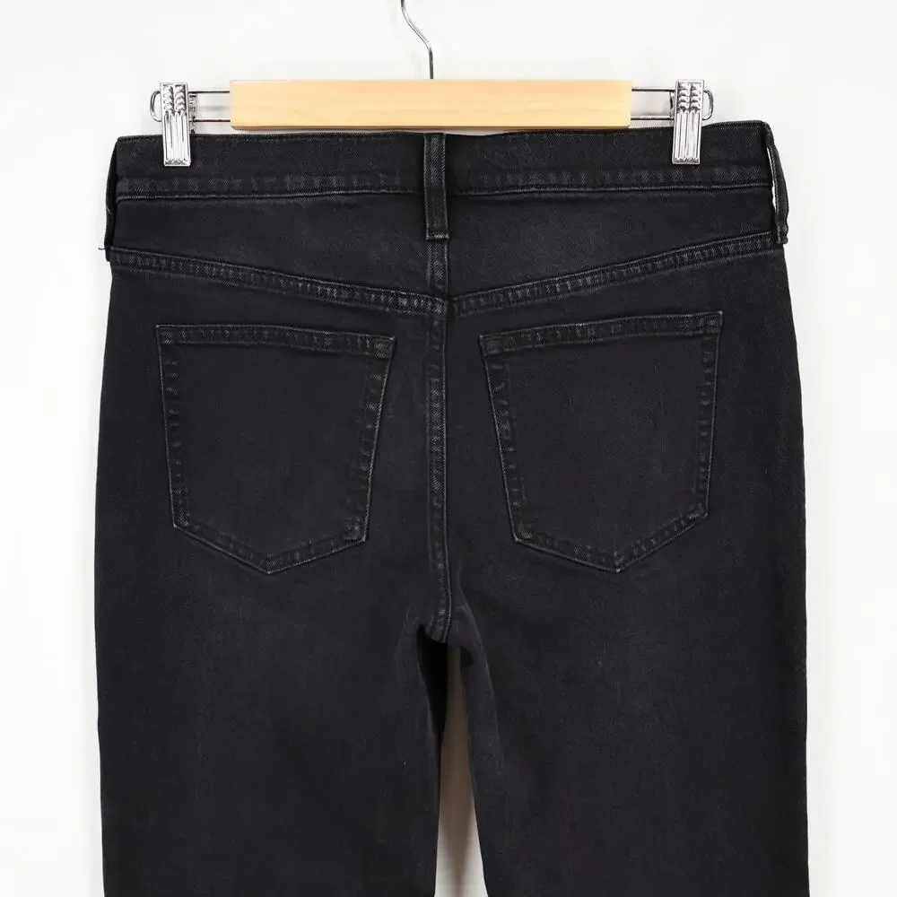 J.Crew Mid Rise 90s Classic Straight Fit Jean Charcoal Wash Size 26 NWOT
